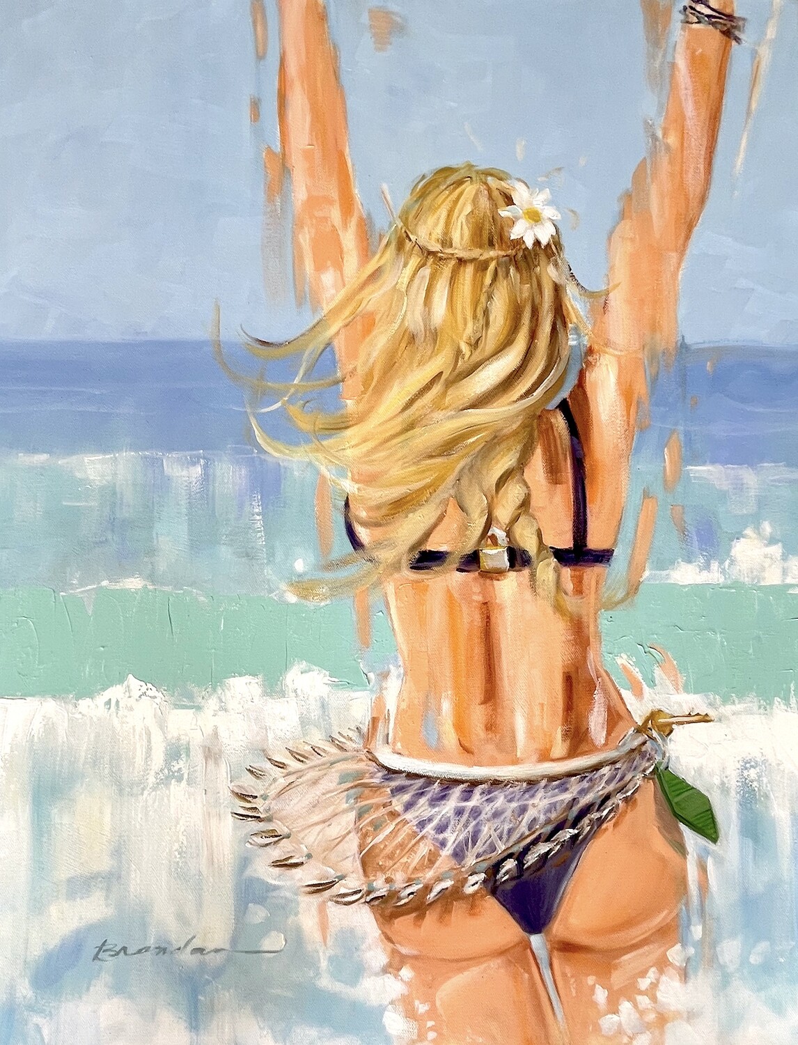Sandy Buns! 24x30  Oil on canvas.