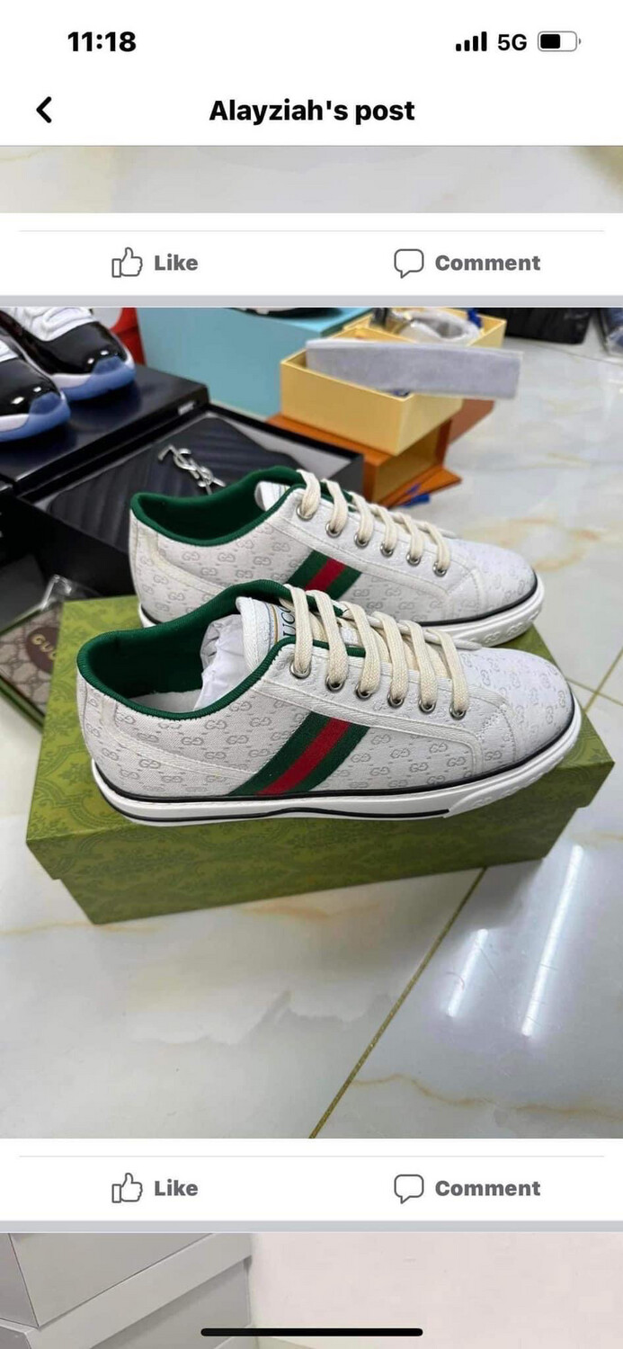 White Gucci Tennis Shoes 1977