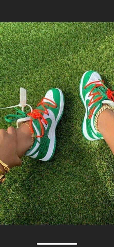 Nike Off White X Dunk Low Pine Green