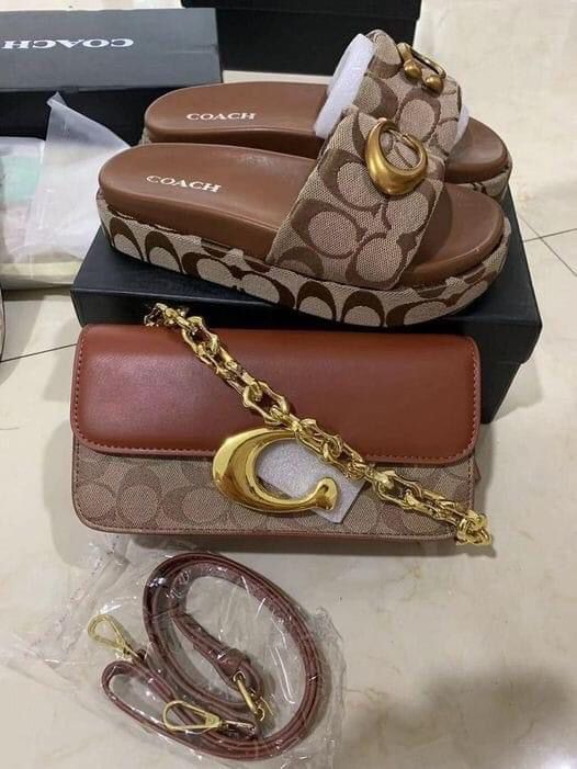 Coach Idol Handbag with matching Coach Sandals