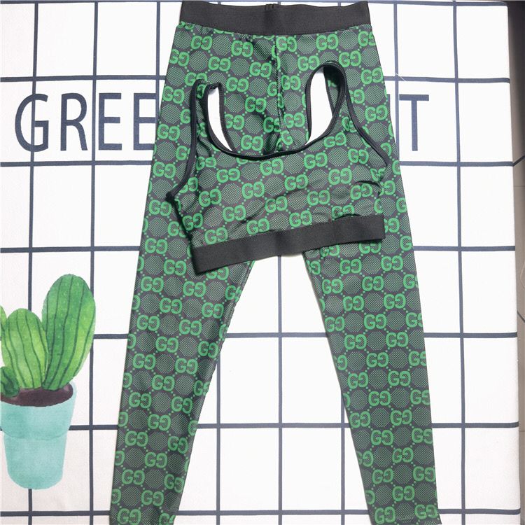 Green Gucci Two Piece Outfit