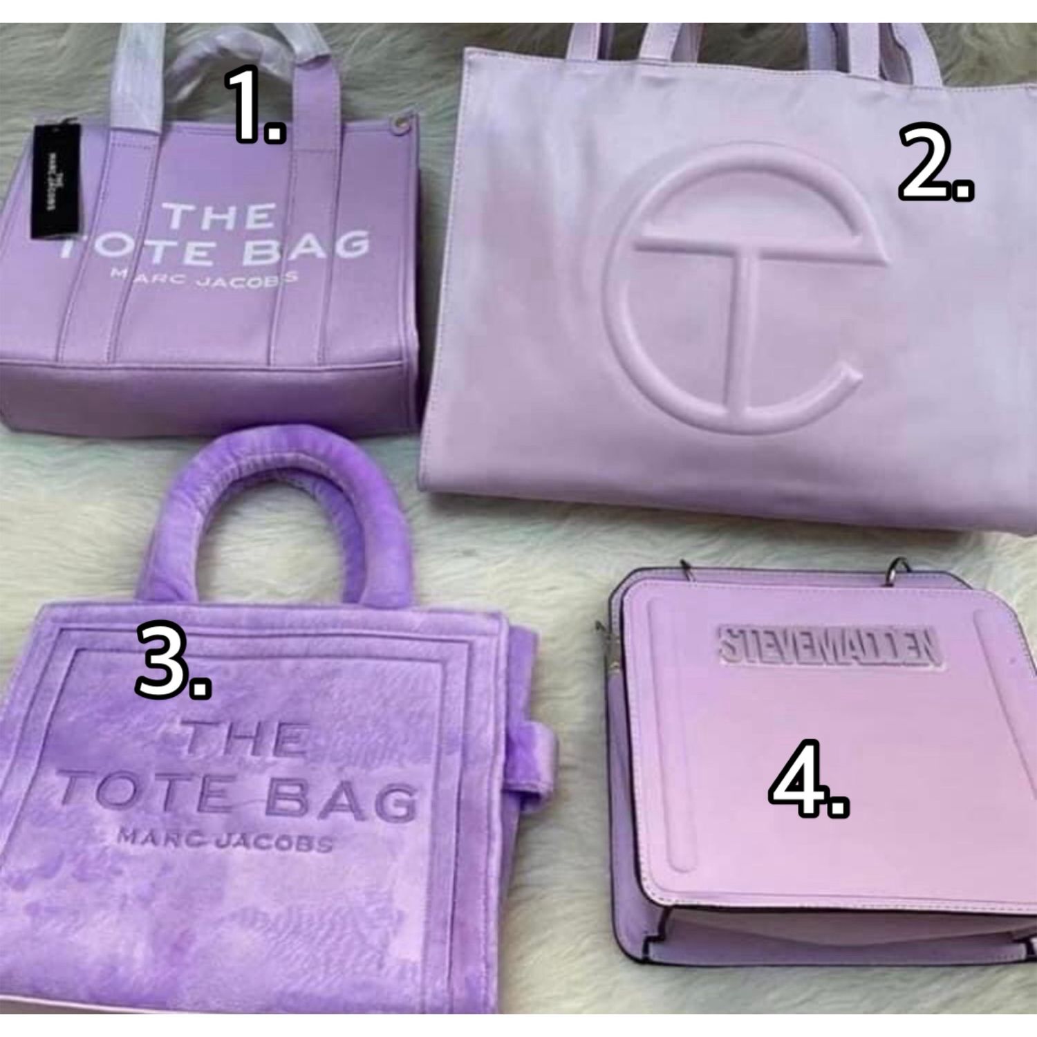 Purple Marc Jacobs Tote Bag Or Telfar Handbag Each