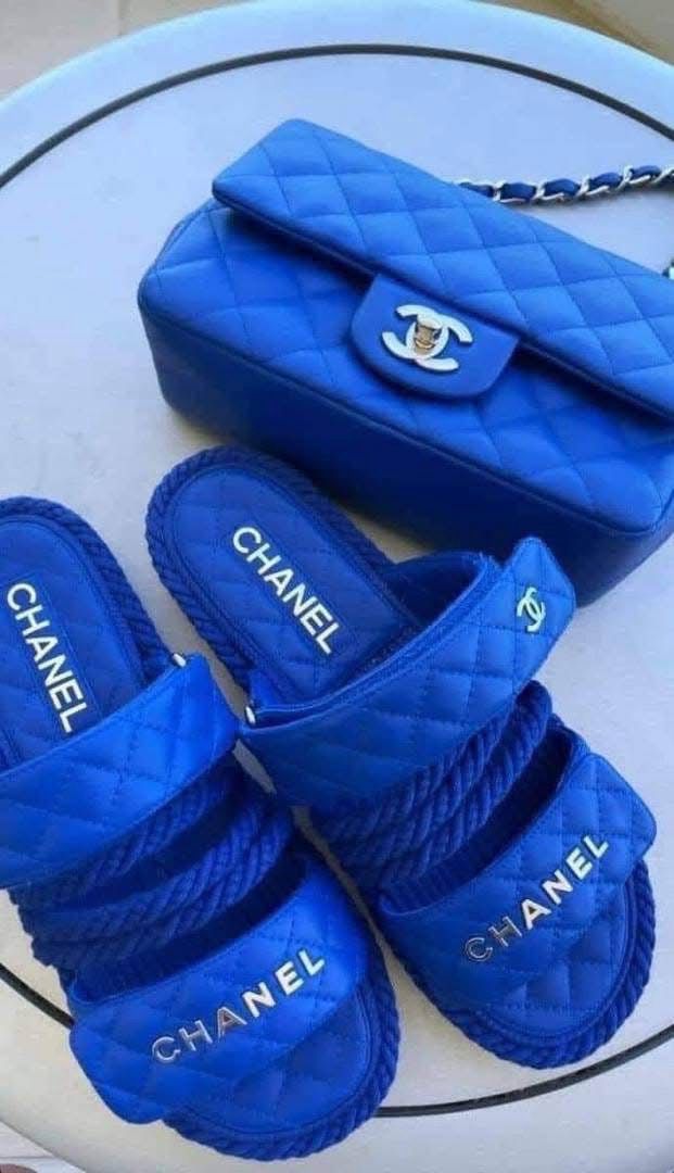 Leather Sandal And Blue Chanel Bag