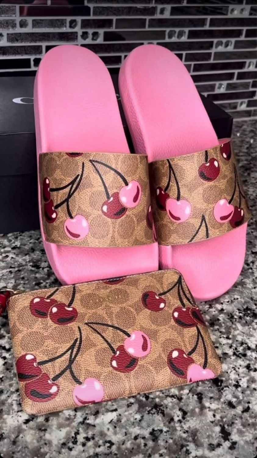 Coach Slippers And Handbag