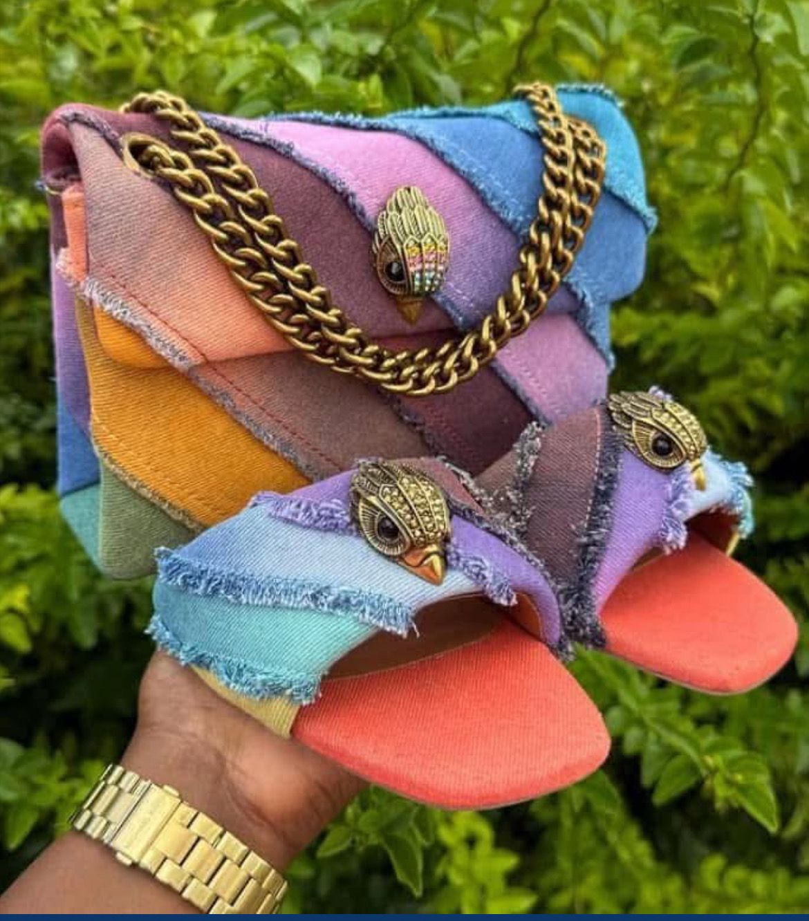 Kurt Geiger Multicolored Sandals And Handbag