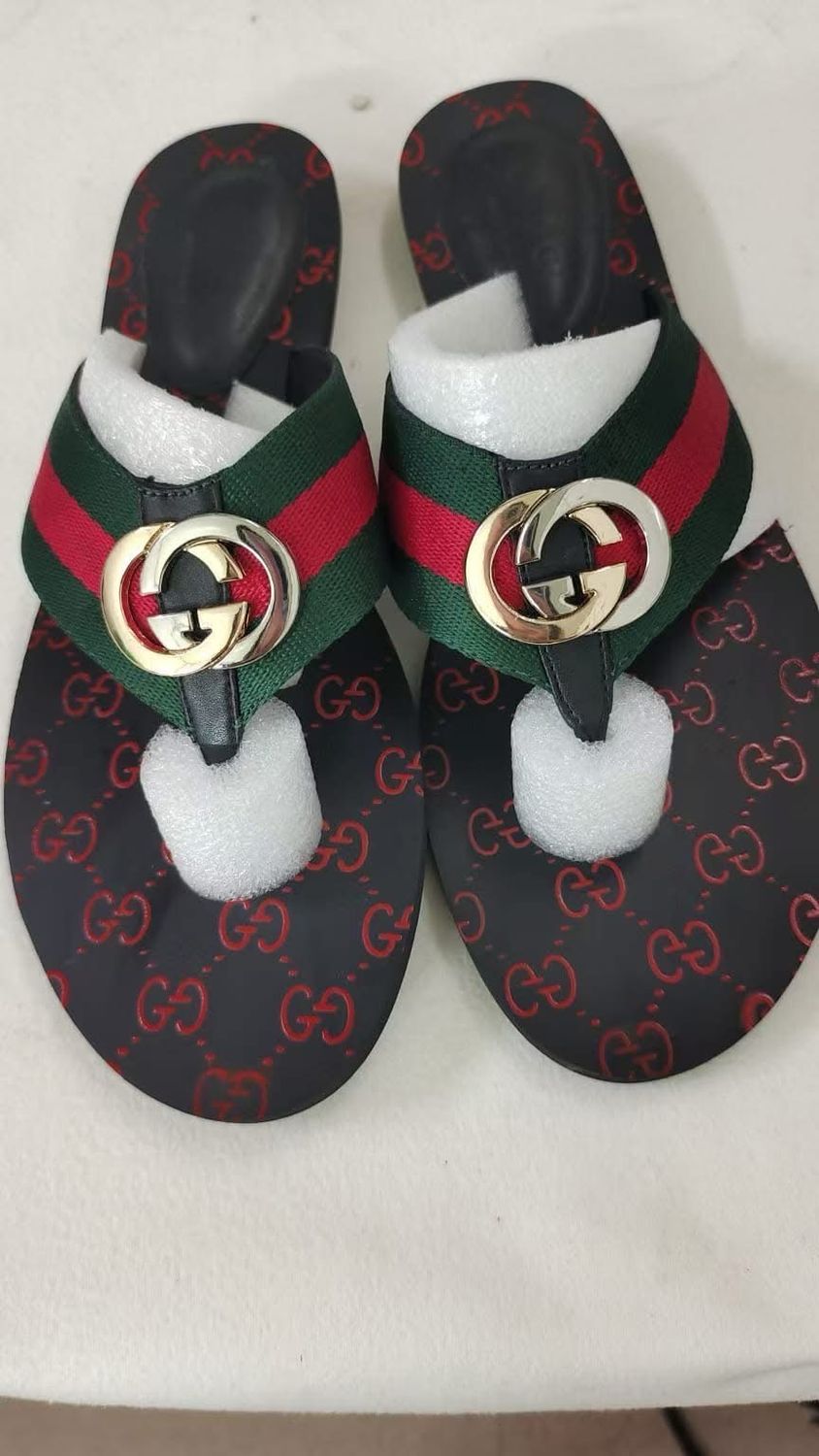 Gucci Slides with Red GG Letters