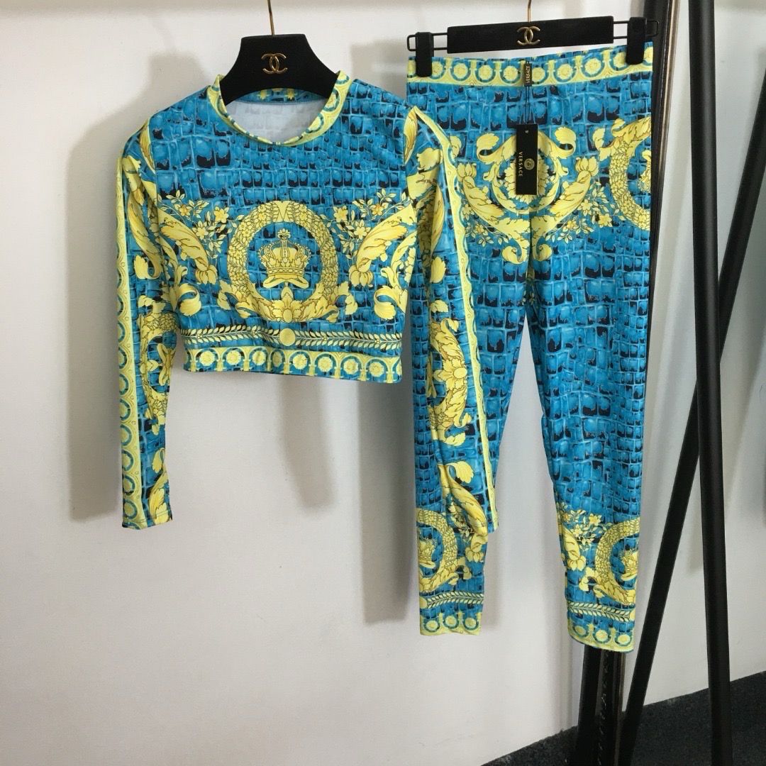 Blue Versace Two Piece set