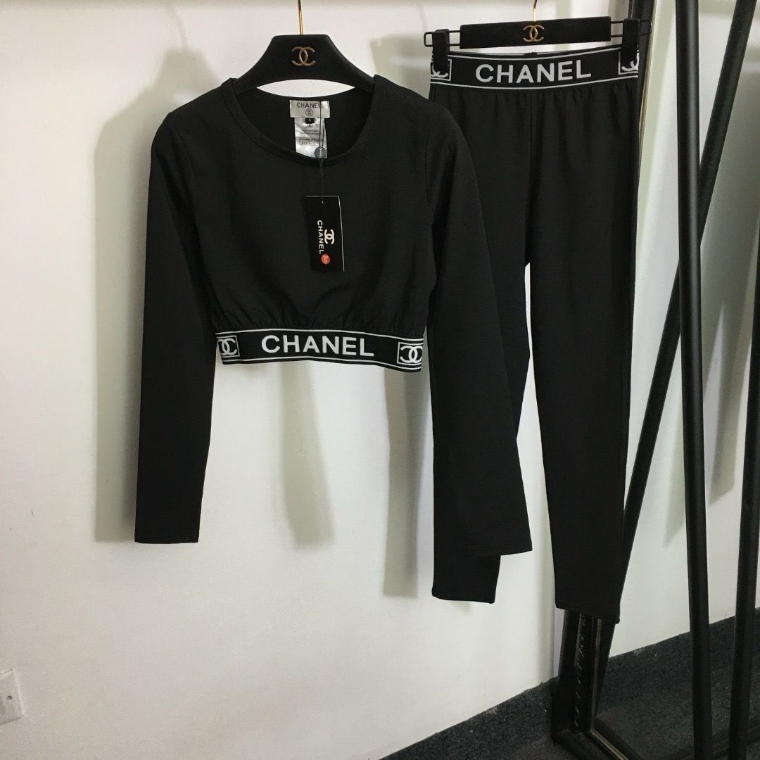 Black Chanel Two Piece Set