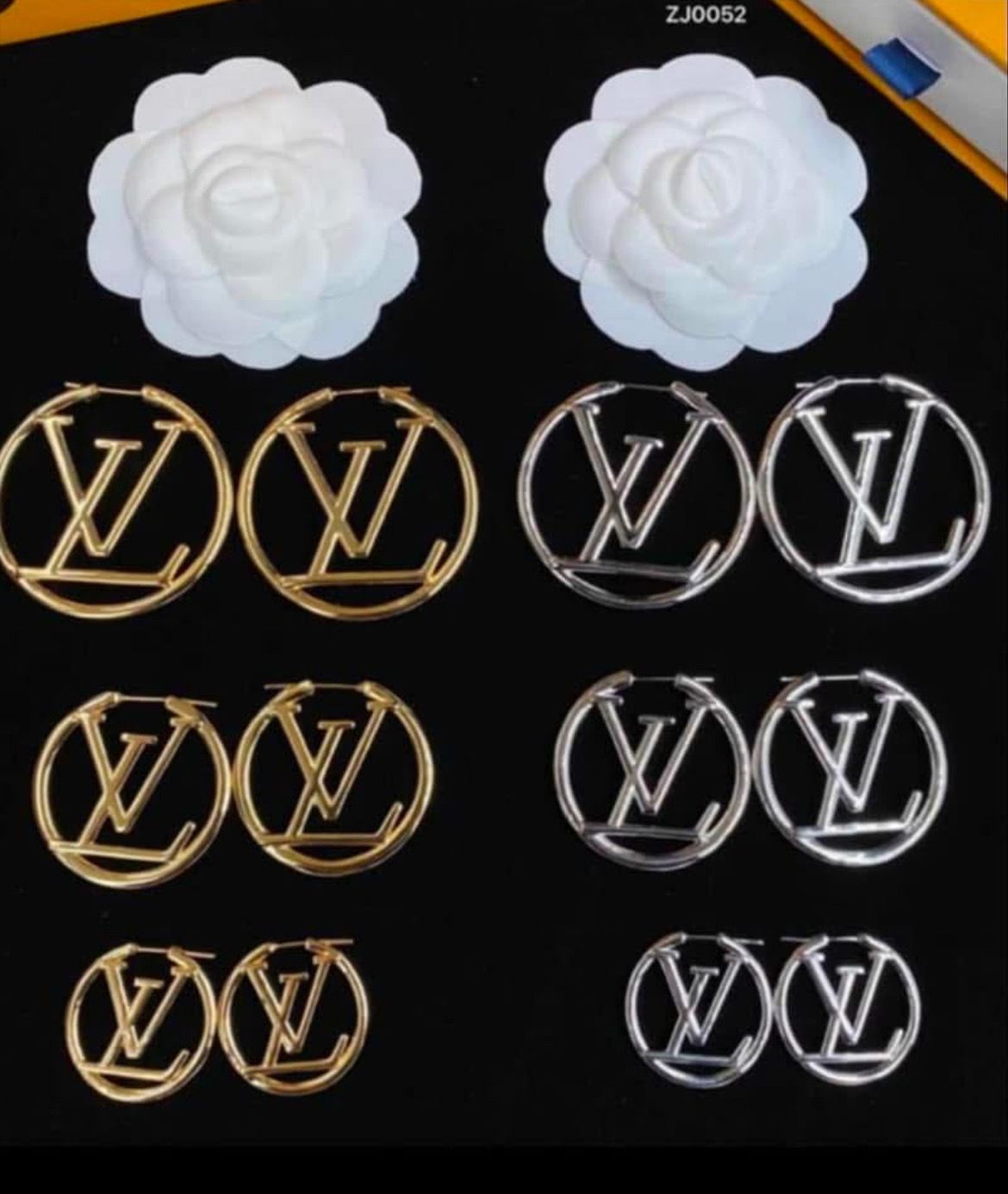 LV Earrings: Gold &amp; Silver