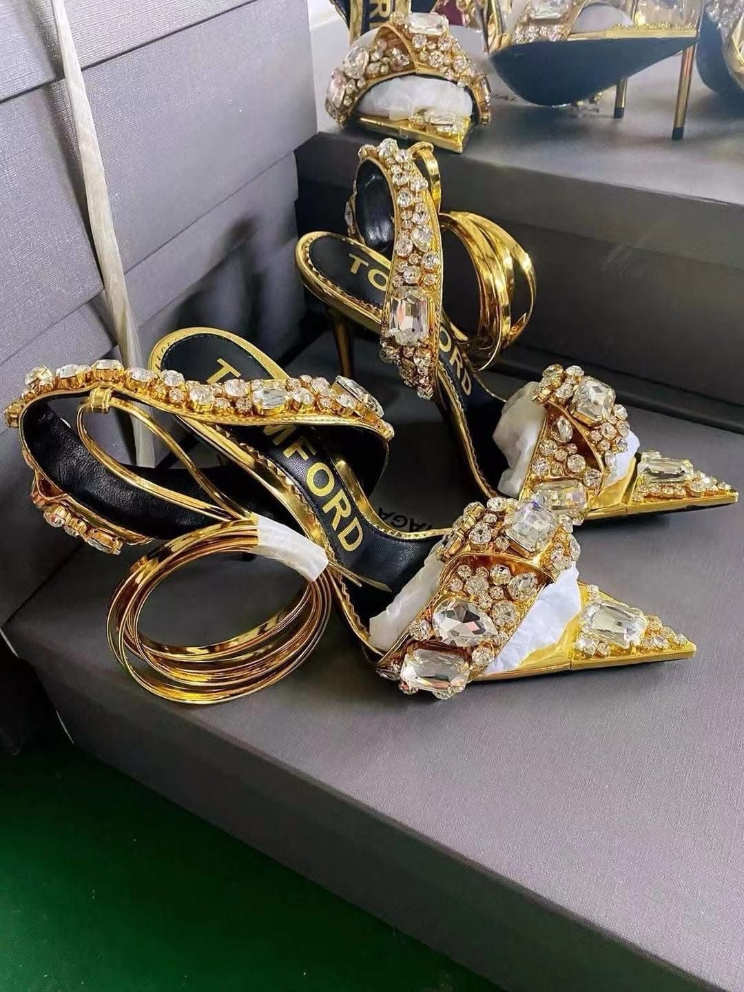 Tom Ford Gold Heels
