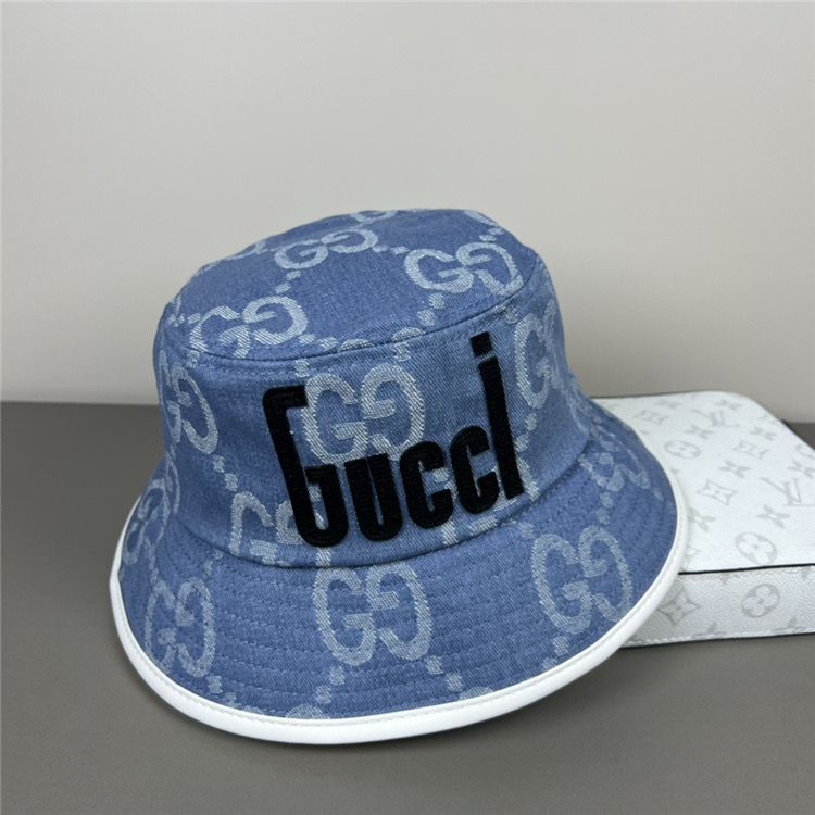 Blue Gucci Bucket Hat