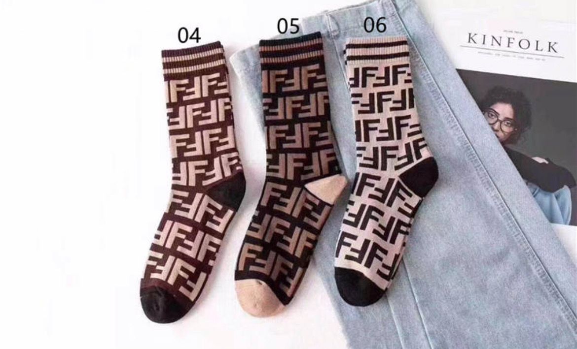 Brown Fendi Socks