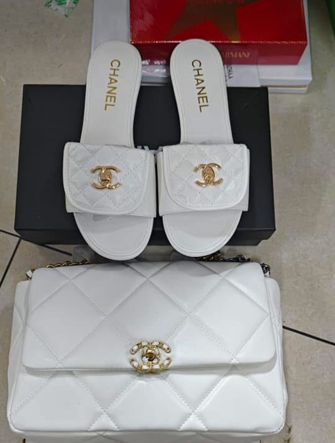 Chanel Sandals and Handbag