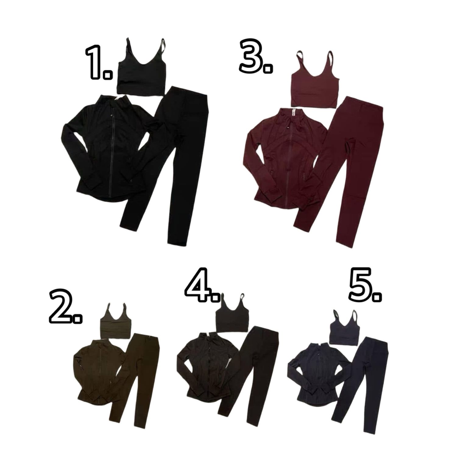 Lulu Long Sleeve W/ Sports Bra And Long Leggings