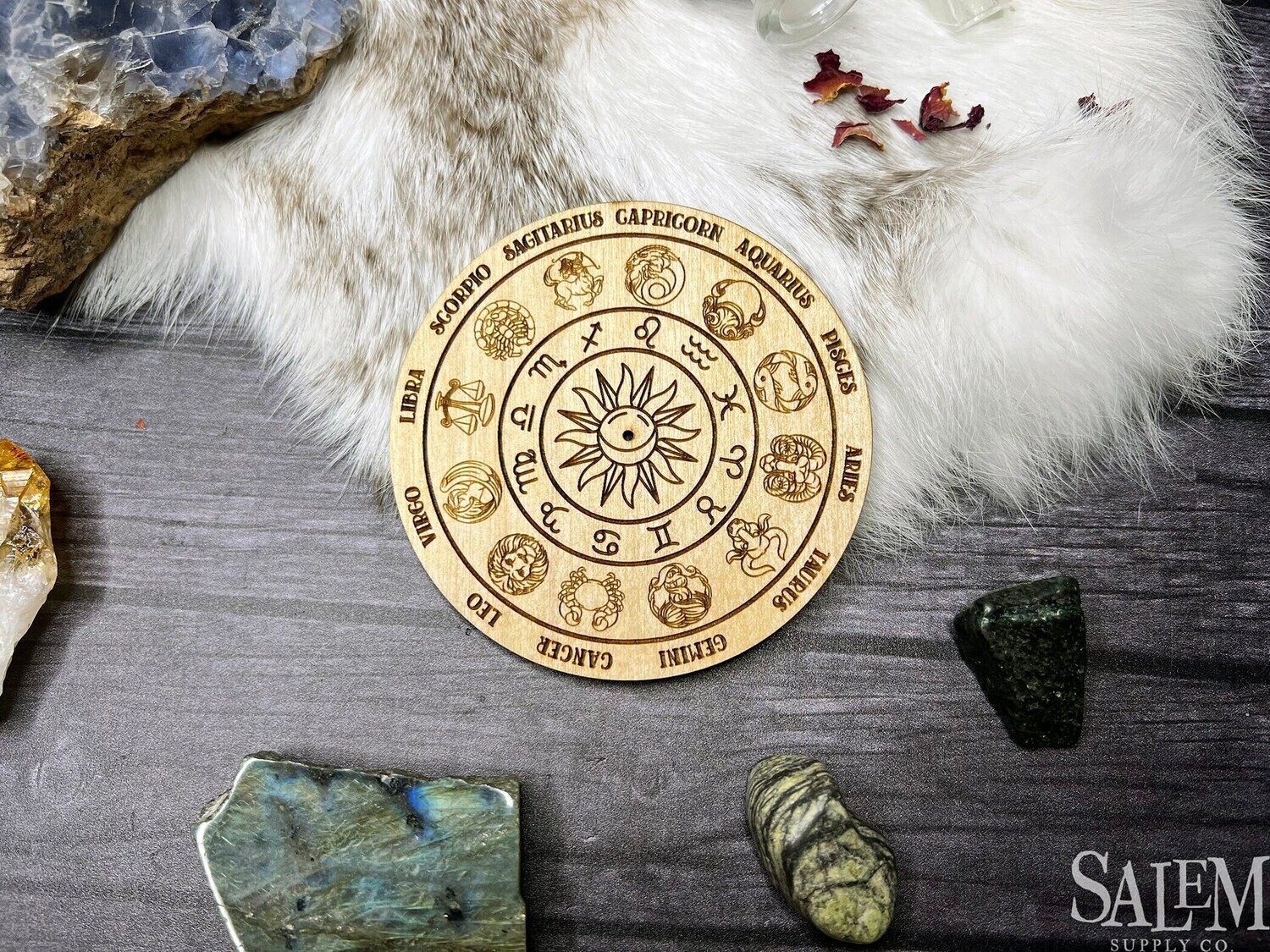 Astrology Wheel Handcrafted Incense Ash Catcher