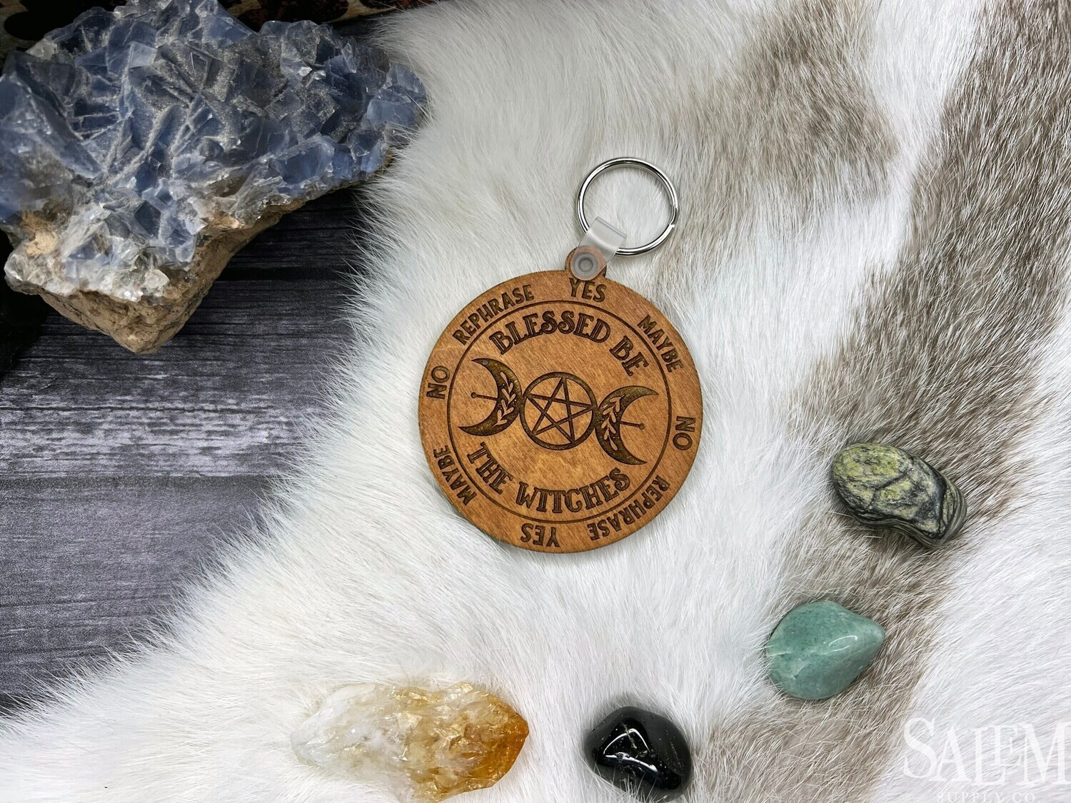 "Blessed Be the Witches" Mini Pendulum Board Keychain
