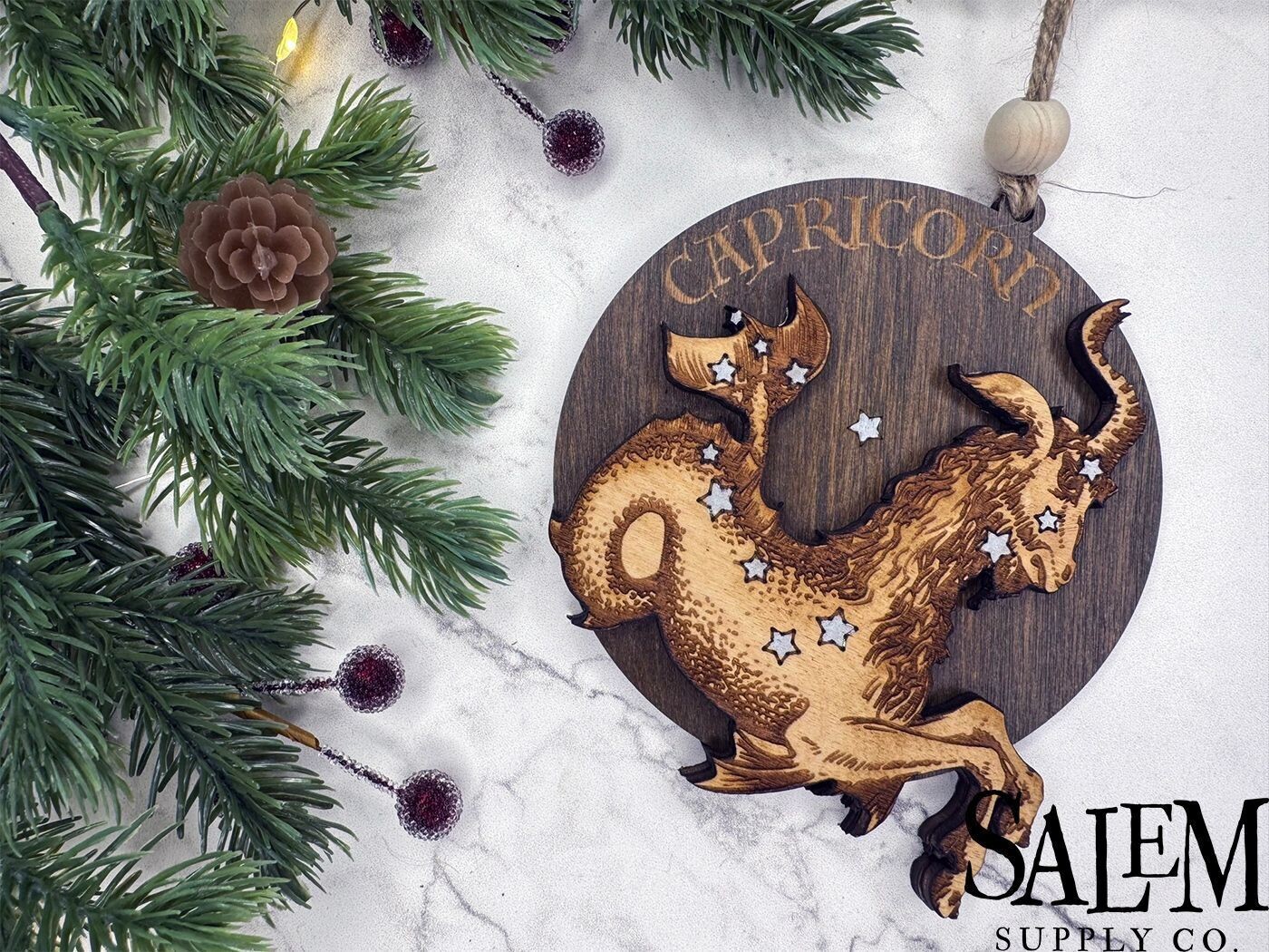 Capricorn Zodiac Personalized Christmas Ornament