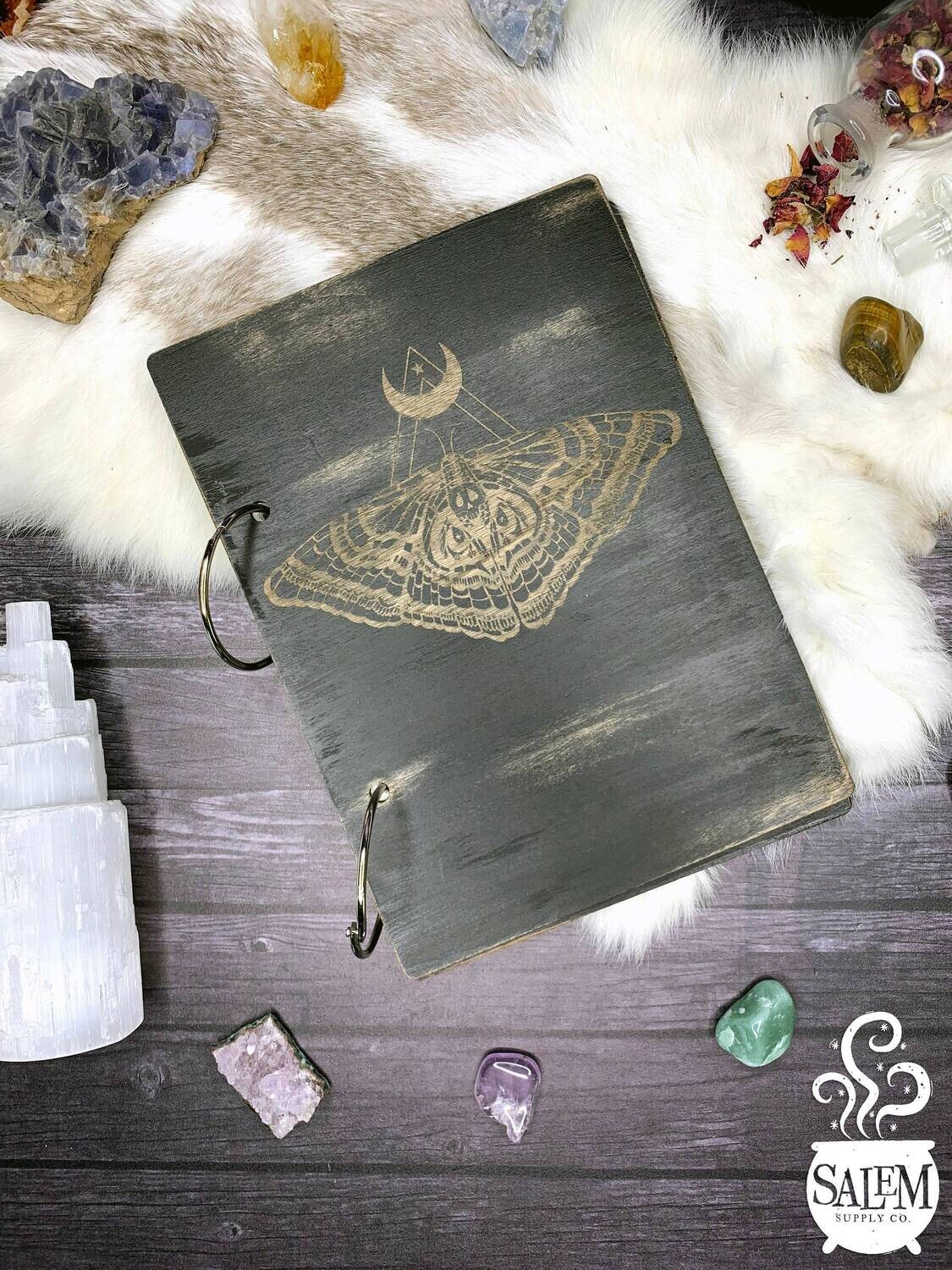 Moth and Moon Handcrafted Grimoire