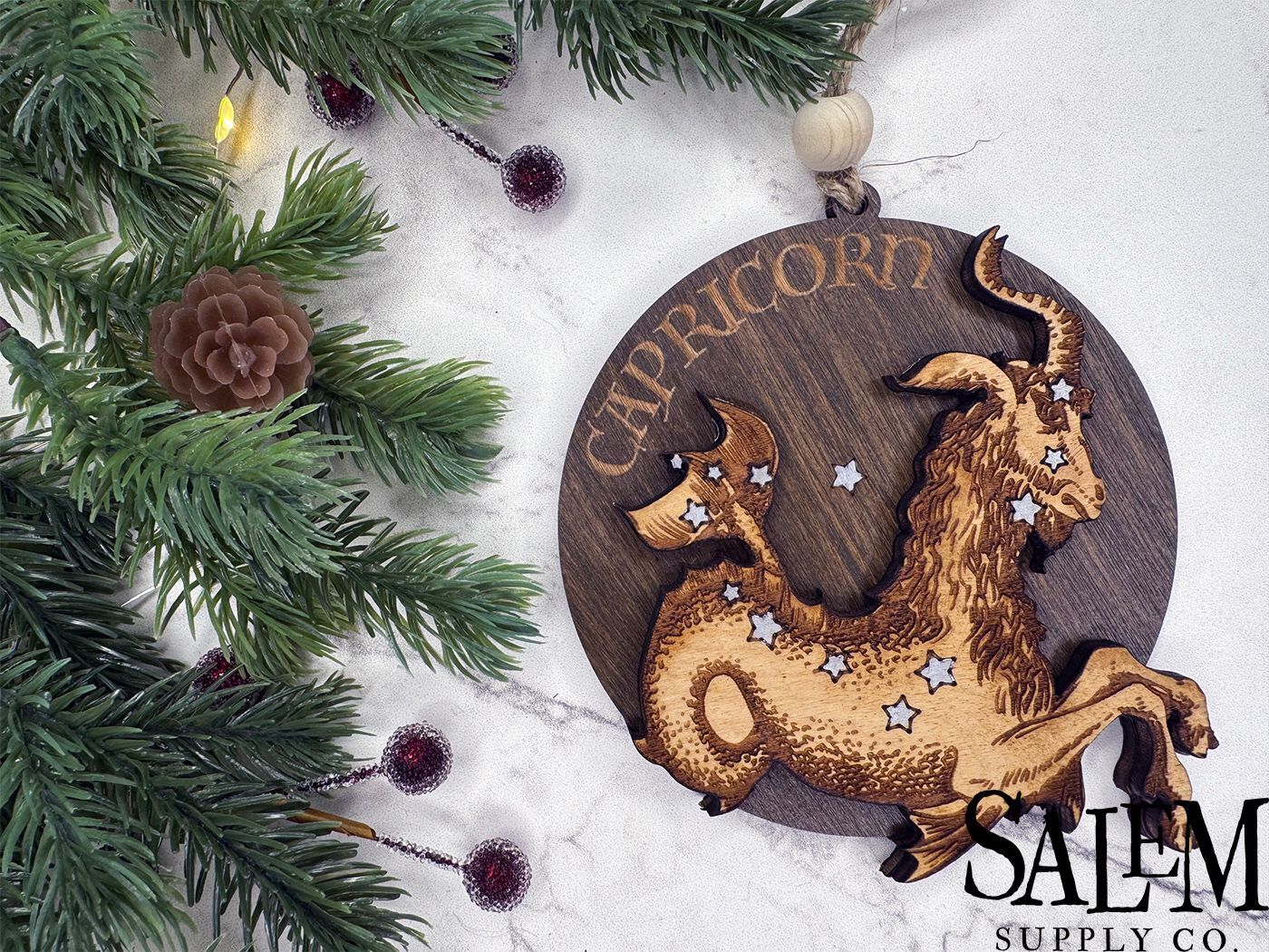 Capricorn Zodiac Personalized Christmas Ornament