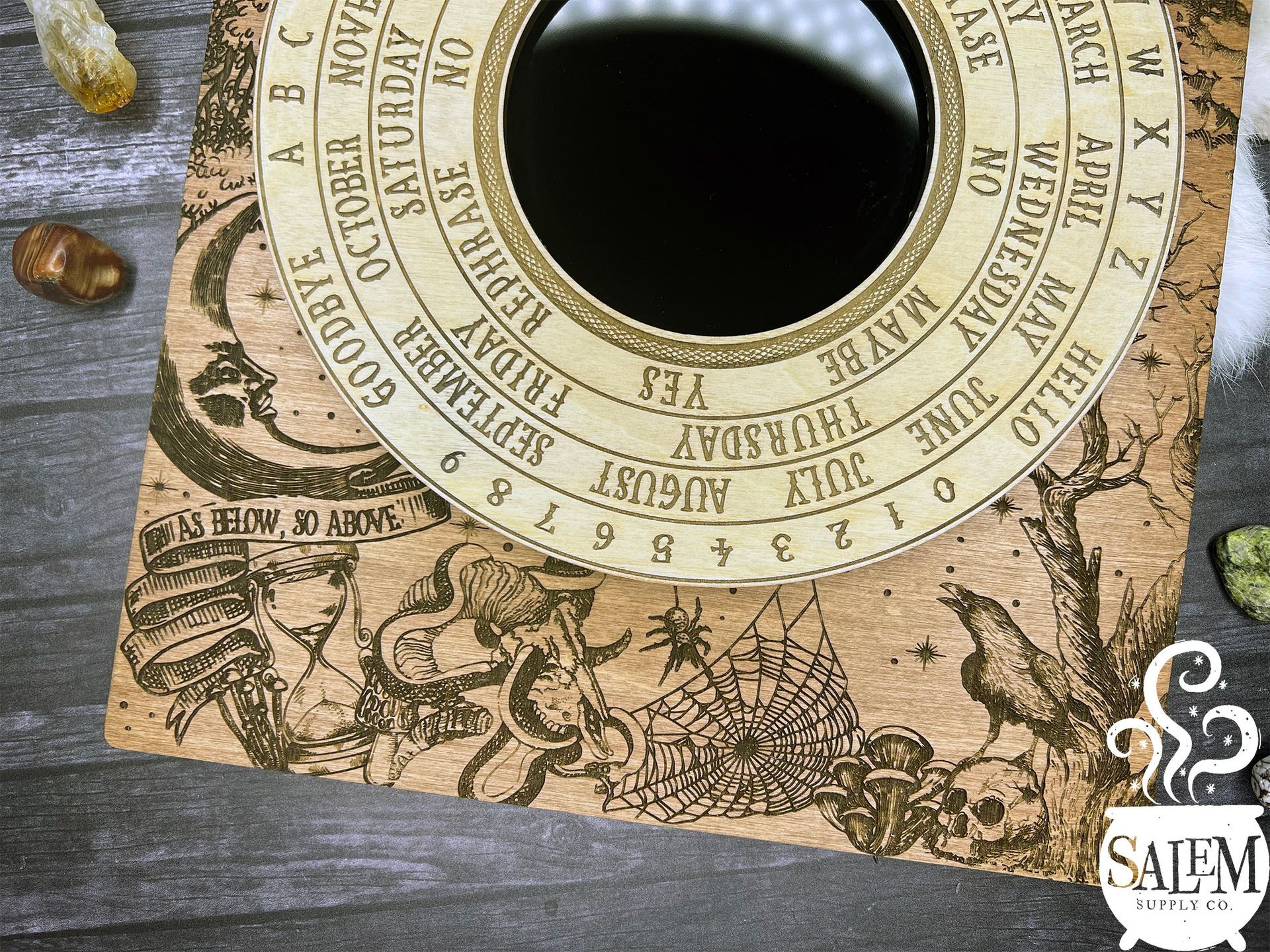 As Above So Below Scrying Mirror Pendulum Board