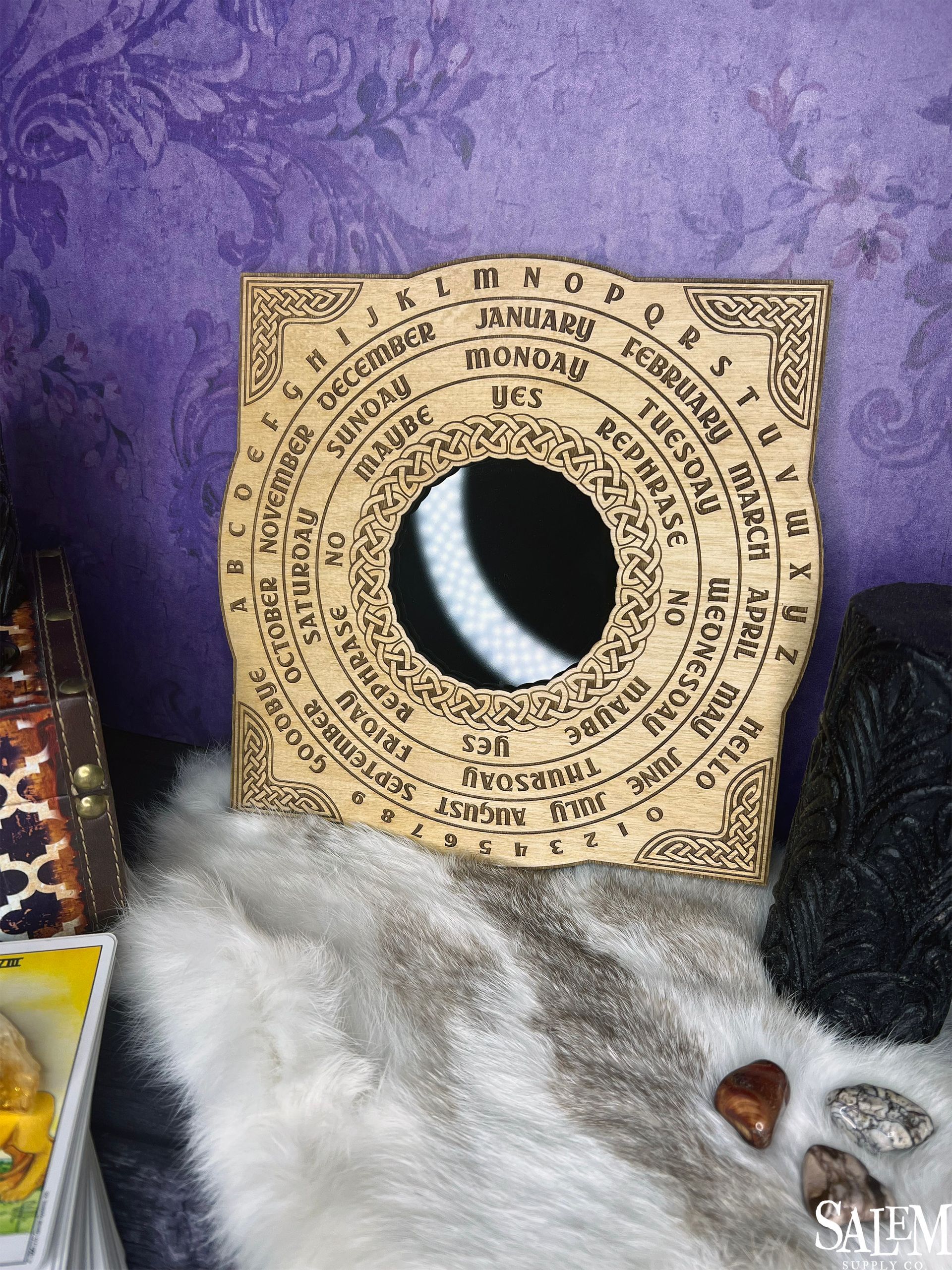 Celtic Scrying Mirror Pendulum Board