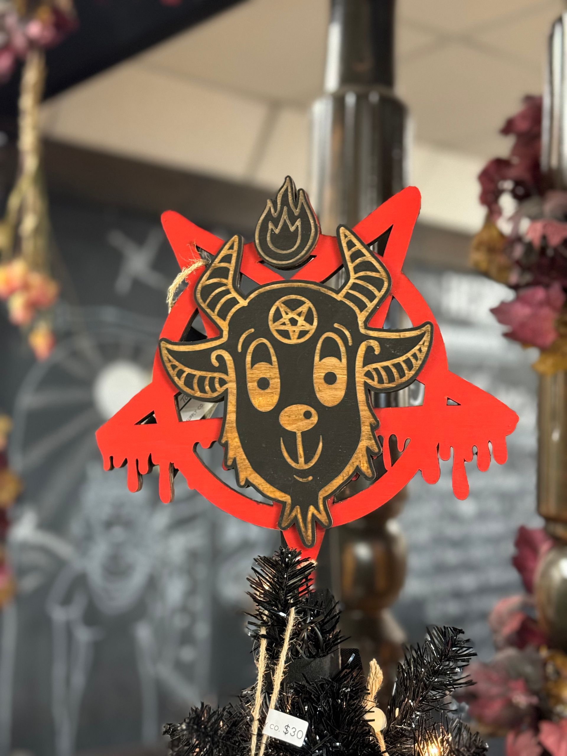 Baby Baphomet Christmas Tree Topper