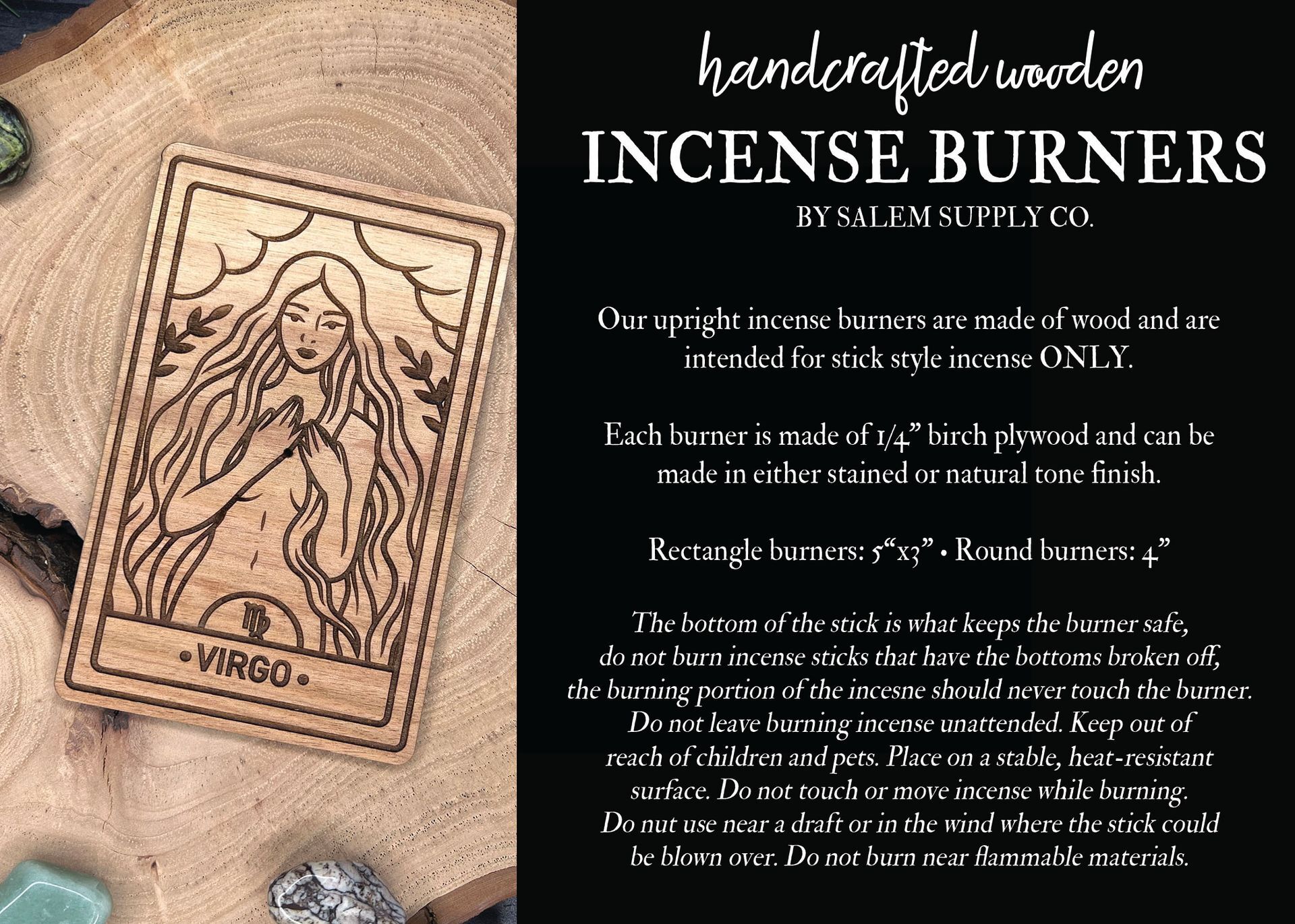 Capricorn Zodiac Handcrafted Incense Ash Catcher