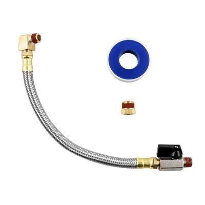 Extended drain tank hose air compressor
