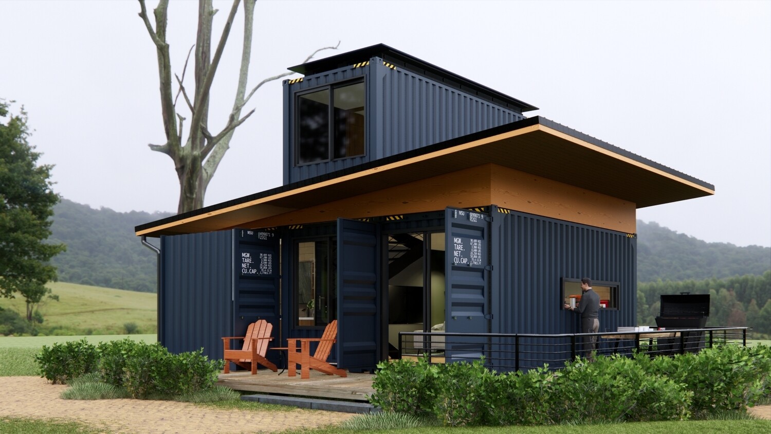 Detailed design of the container house BG68