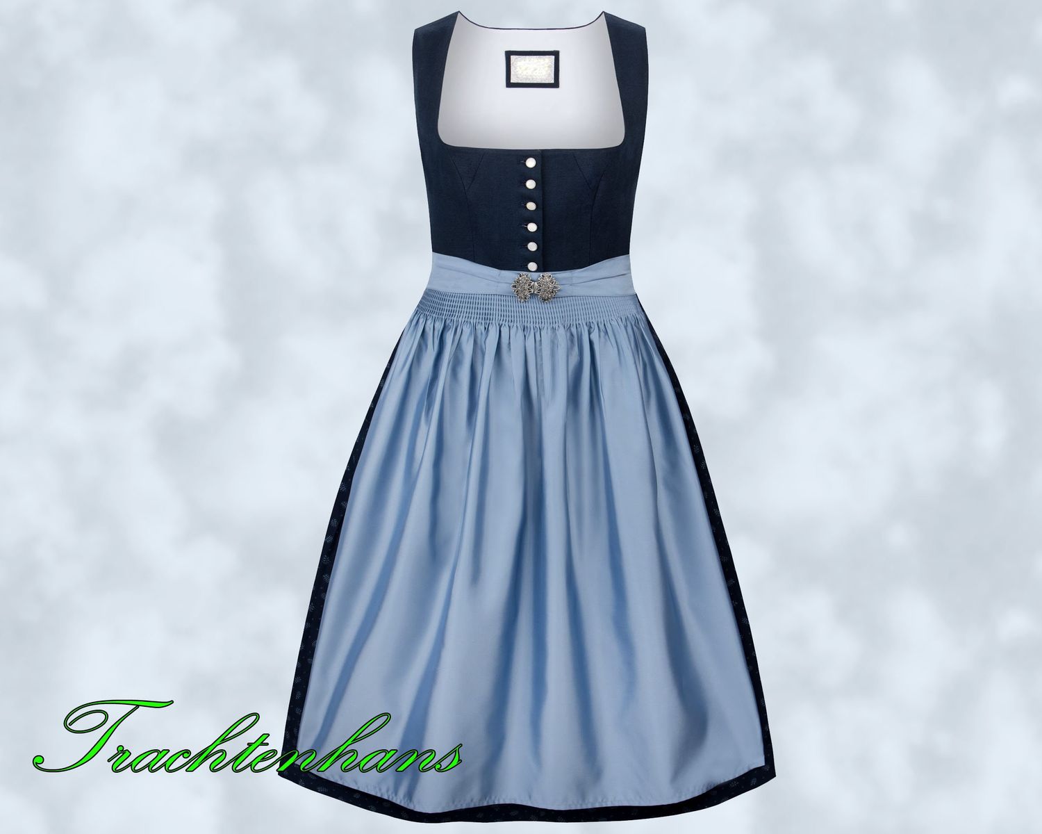 Dirndl &quot;Linea&quot; nachtblau / authentische kulturelle Qualitäts Bekleidung / Österreich / Bayern / Oktoberfest / Trachtenoutfit