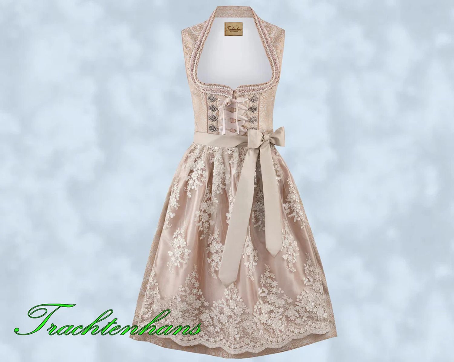 Exquisites Dirndl &quot;Lotta&quot; creme / authentische kulturelle Qualitäts Bekleidung / Österreich / Bayern / Oktoberfest / Trachtenoutfit
