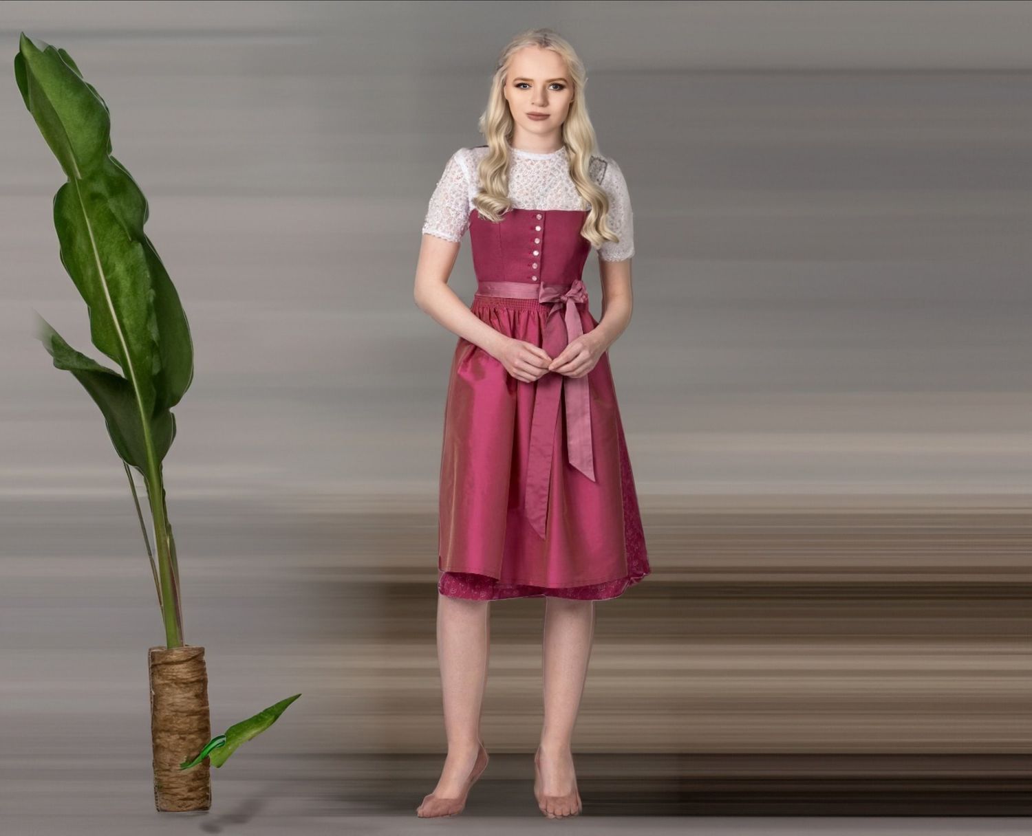 Exquisites Dirndl &quot;Leonora&quot; beere / Trachtenhans
