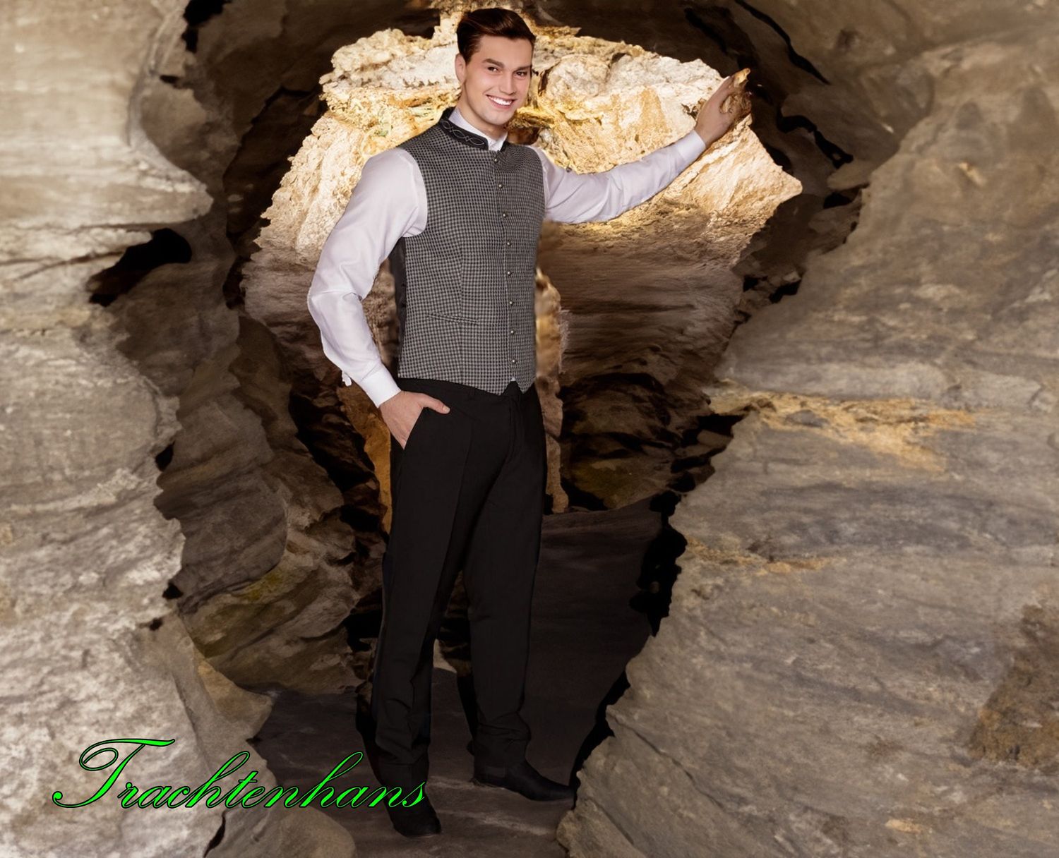 Exclusive Herren Hose &quot;Peter&quot; schwarz / Anzughose / Trachtenhans