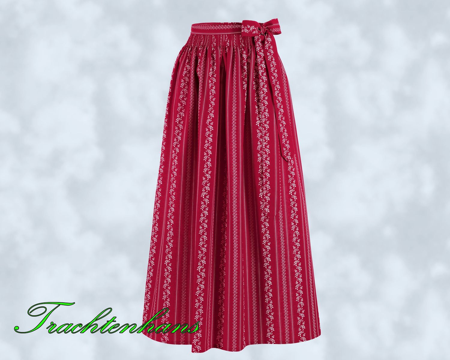 Schürze &quot;Amina&quot; rot 96 cm fürs Dirndl - Dirndlkleid / Trachtenhans
