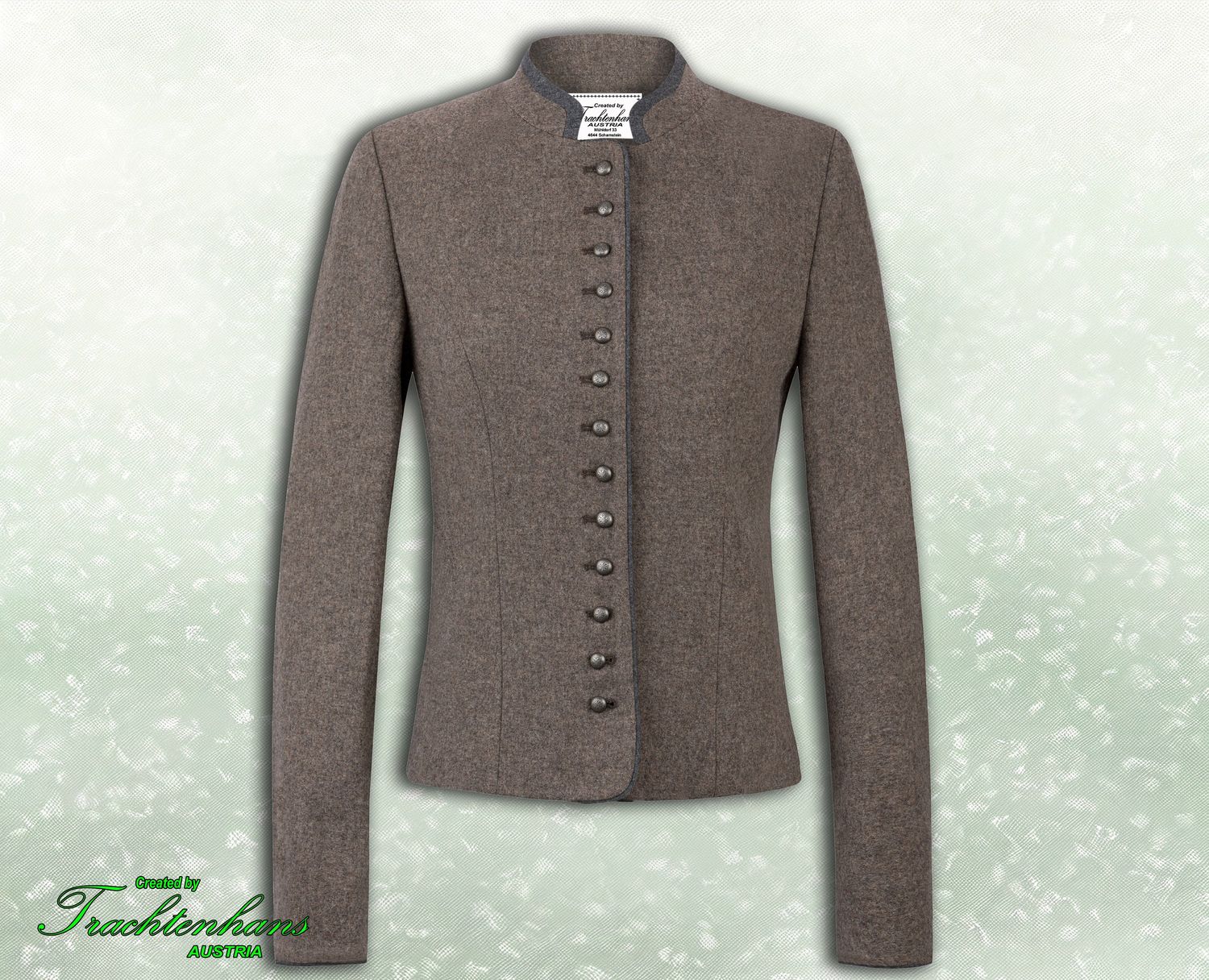 Damen Jacke &quot;Kristin&quot; nuss-grau 100% Schurwolle / Trachtenhans