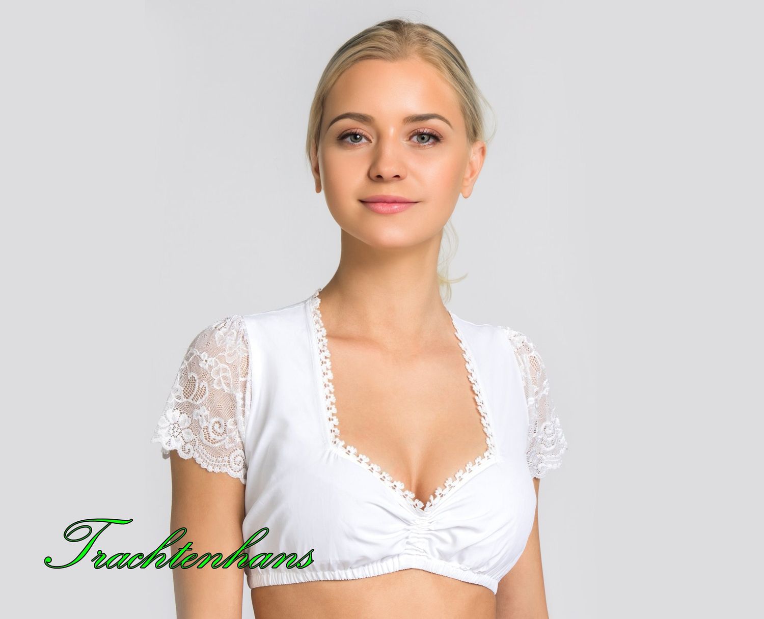 Damen Dirndl Spitzenbluse &quot;Alya&quot; weiss / authentische kulturelle Qualitäts Bekleidung / Österreich / Bayern / Oktoberfest / Trachtenoutfit