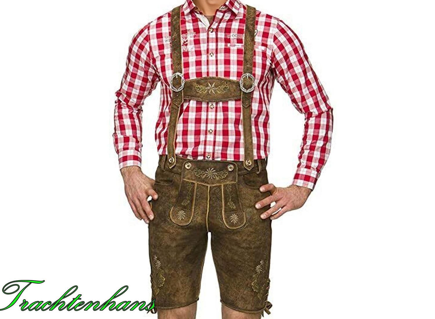 Kurze Lederhose &quot;Mike&quot; Wild-Leder / authentische kulturelle Qualitäts Bekleidung / Österreich / Bayern / Oktoberfest / Trachtenoutfit