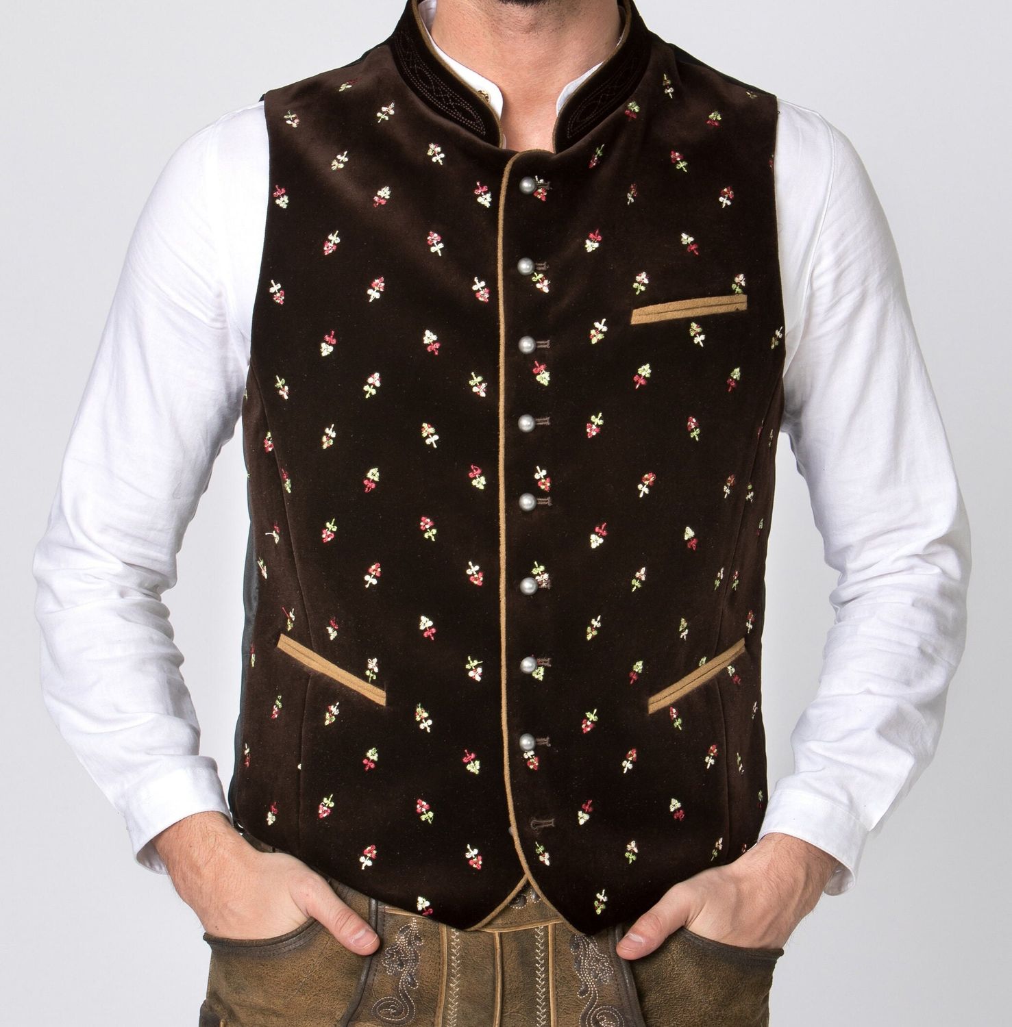 Trachten Weste &quot;Till&quot; braun / authentische kulturelle Qualitäts Bekleidung / Österreich / Bayern / Oktoberfest / Trachtenoutfit