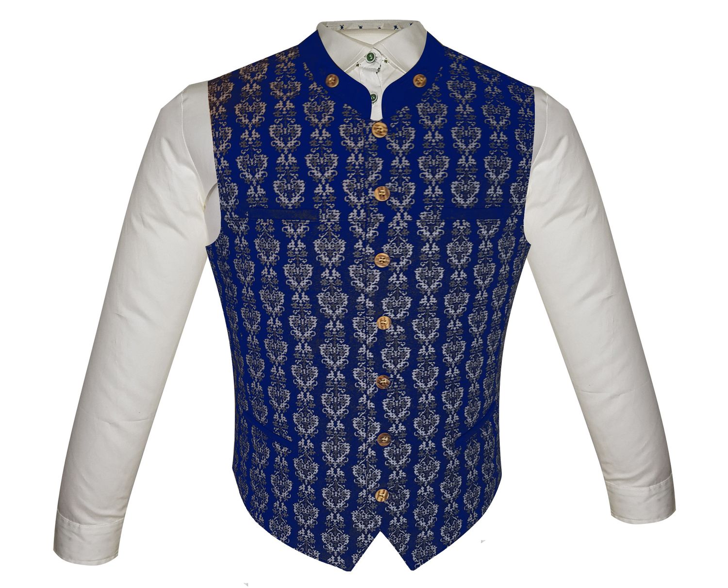 Trachtenweste Gilet &quot;Vinzent&quot; blau / Trachtenhans