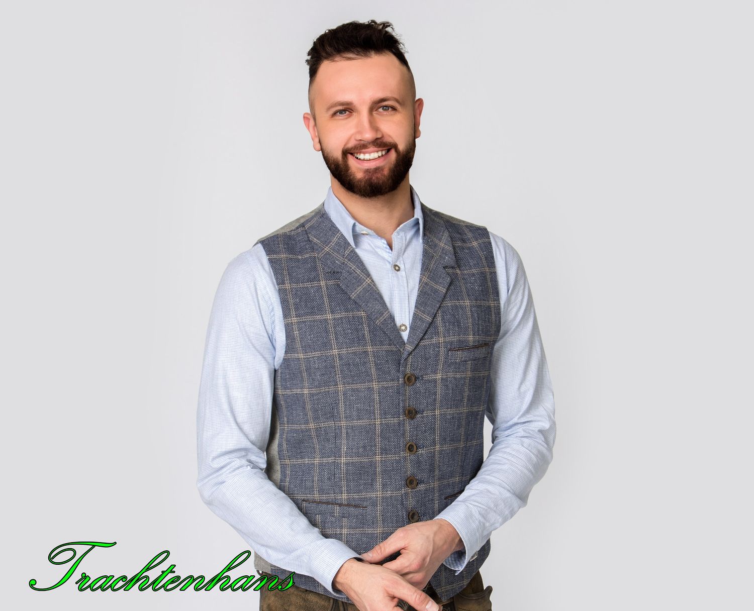 Trachten Weste &quot;Phil&quot; blau / authentische kulturelle Qualitäts Bekleidung / Österreich / Bayern / Oktoberfest / Trachtenoutfit