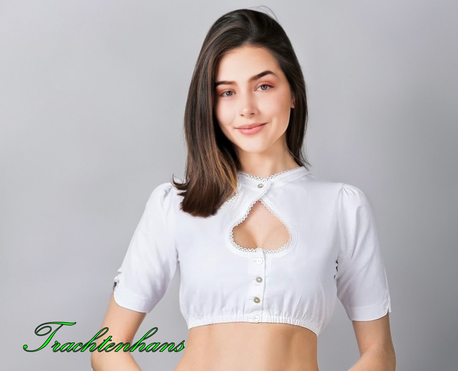 Damen Dirndl Dirndlbluse &quot;Alma&quot; weiss / authentische kulturelle Qualitäts Bekleidung / Österreich / Bayern / Oktoberfest / Trachtenoutfit