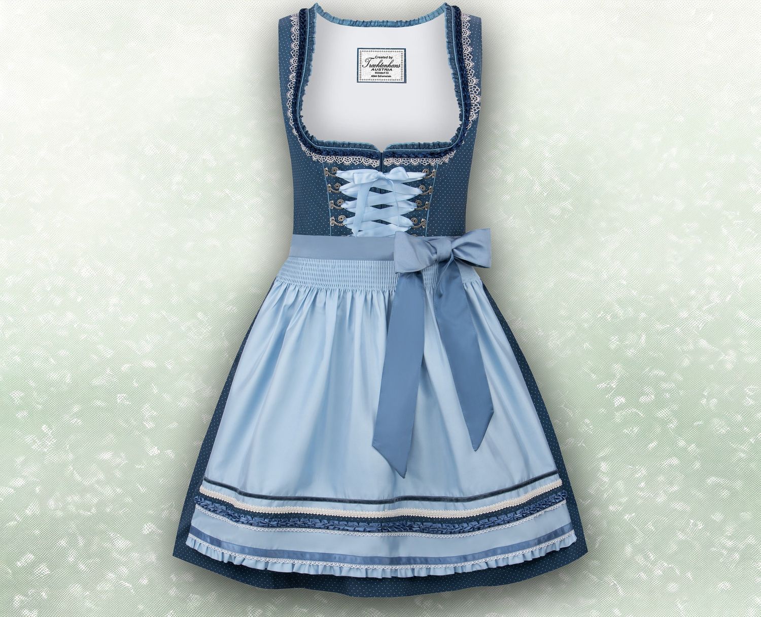 Dirndl &quot;Filiz&quot; blau / authentische kulturelle Qualitäts Bekleidung / Österreich / Bayern / Oktoberfest / Trachtenoutfit