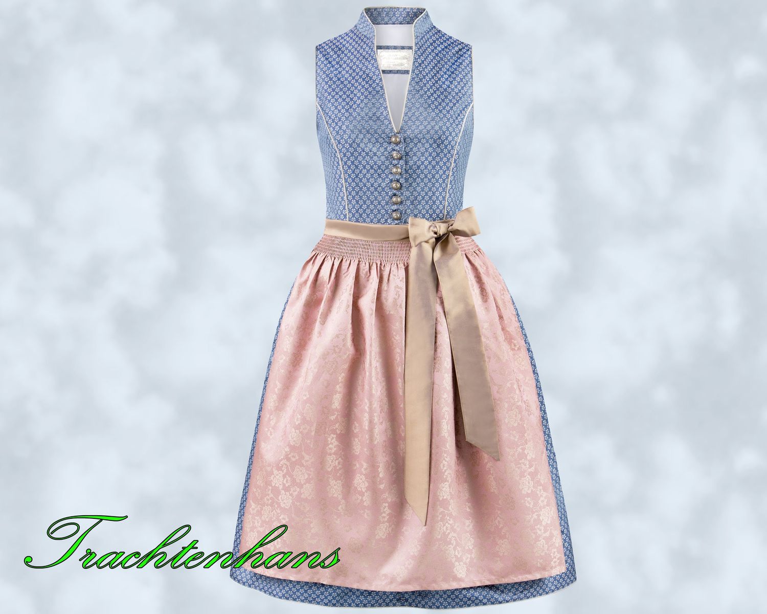 Dirndlkleid &quot;Jenna&quot; blau / authentische kulturelle Qualitäts Bekleidung / Österreich / Bayern / Oktoberfest / Trachtenoutfit
