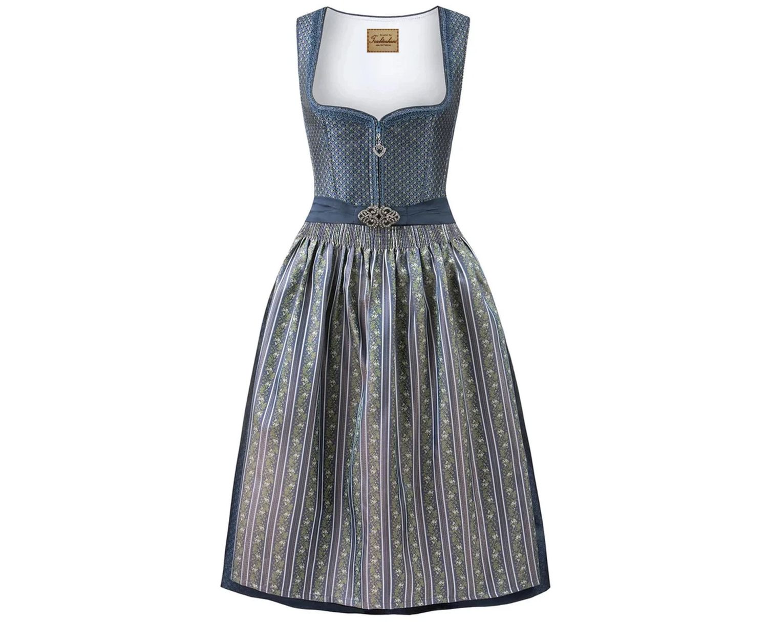Exquisites Dirndl &quot;Klara&quot; blau / authentische kulturelle Qualitäts Bekleidung / Österreich / Bayern / Oktoberfest / Trachtenoutfit