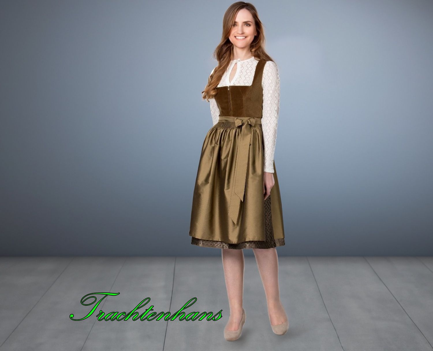 Exklusives Dirndl &quot;Linda&quot; olive / authentische kulturelle Qualitäts Bekleidung / Österreich / Bayern / Oktoberfest / Trachtenoutfit