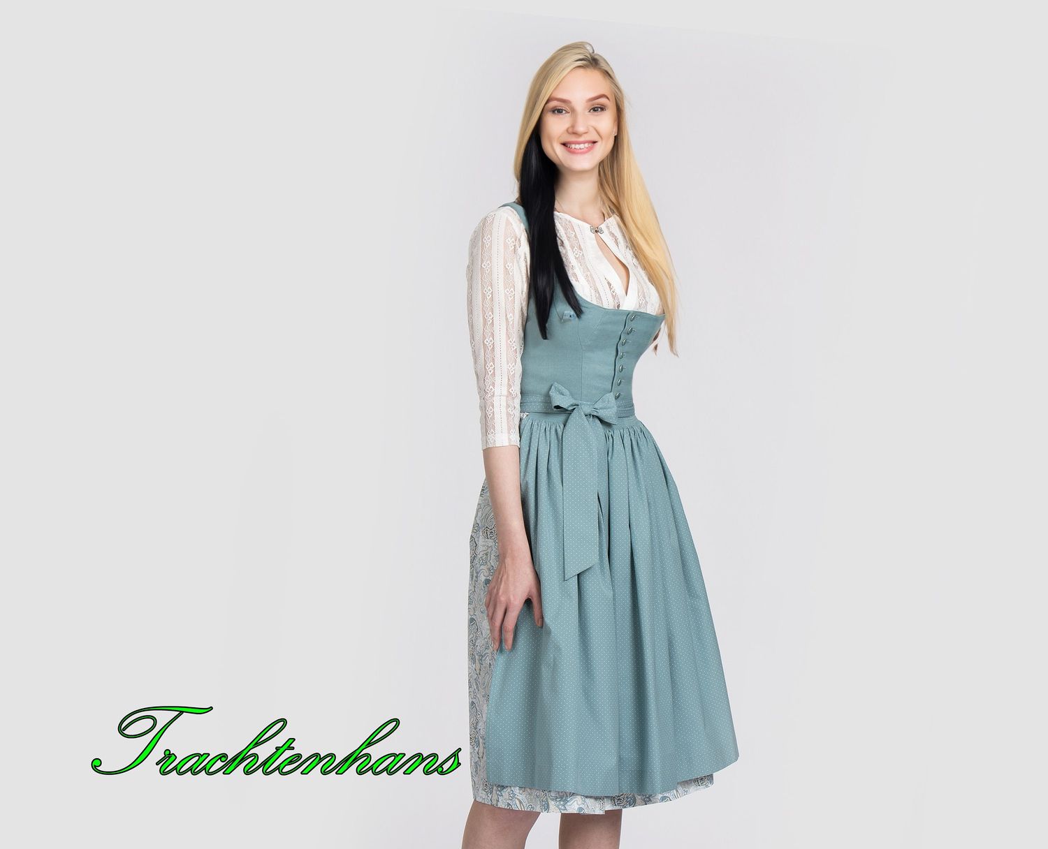 Dirndl &quot;Lene&quot; petrol / authentische kulturelle Qualitäts Bekleidung / Österreich / Bayern / Oktoberfest / Trachtenoutfit