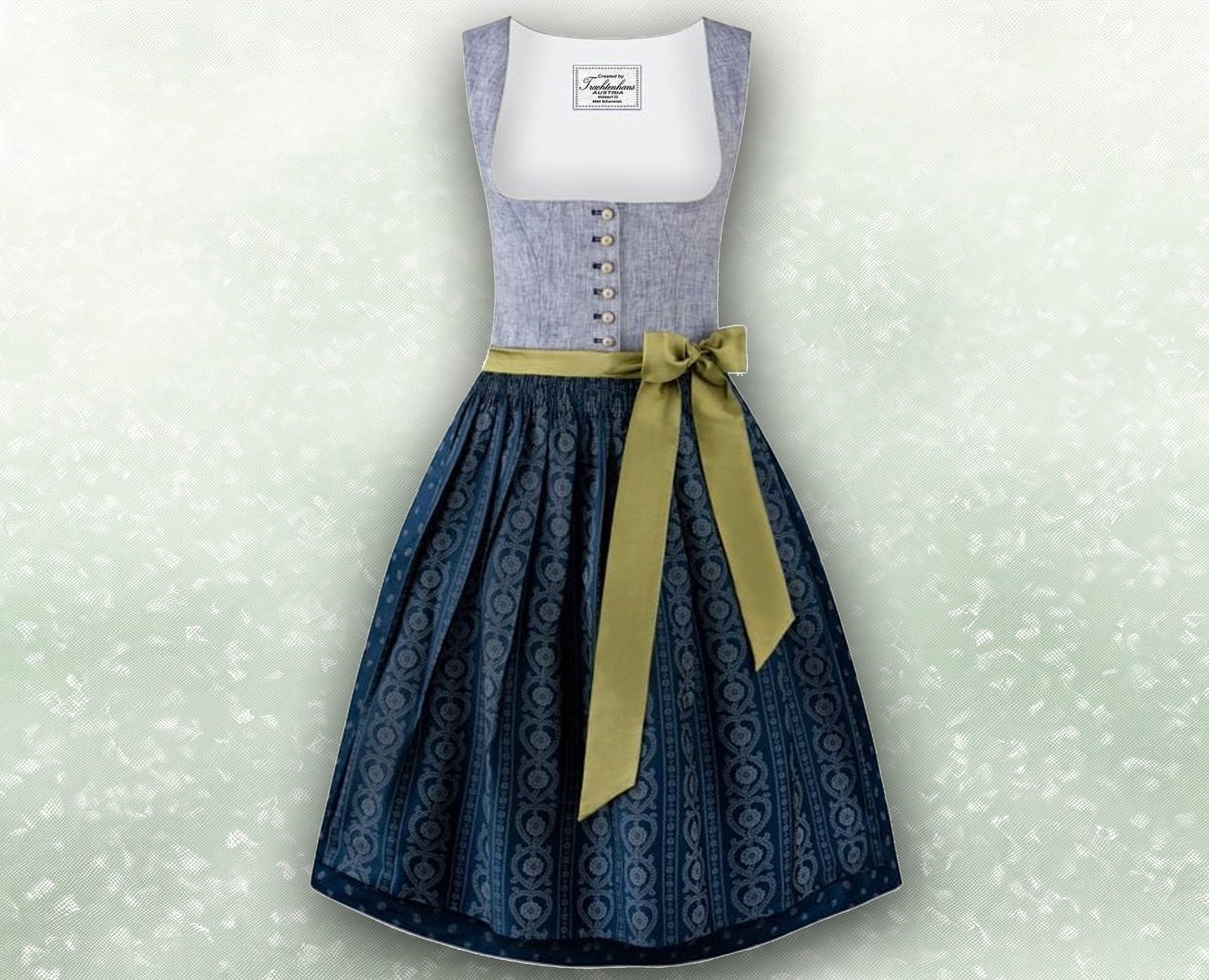 Dirndl &quot;Karolina&quot; dunkelblau vereint traditionelle Elemente mit modernem Design
