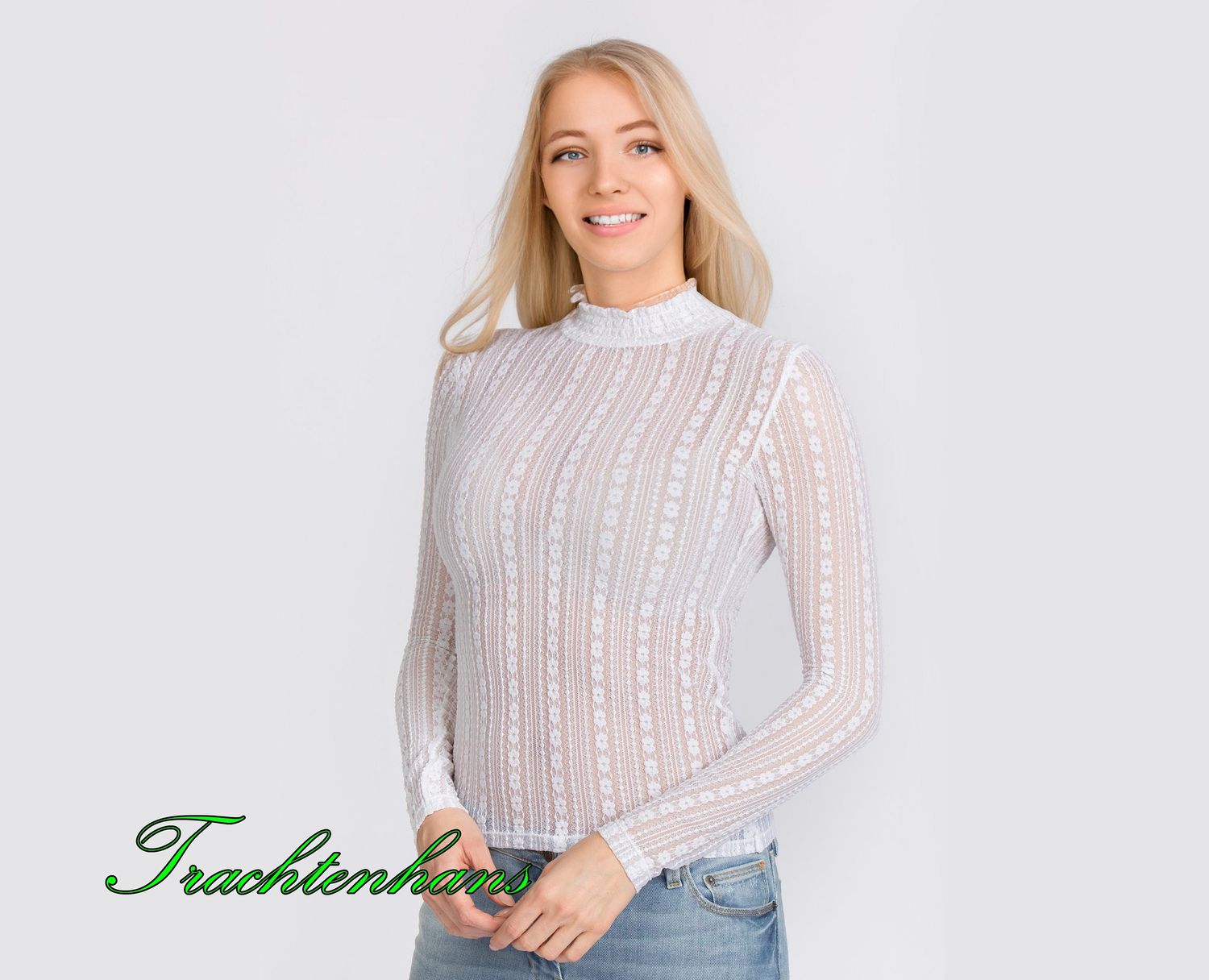 Damen Spitzenbluse &quot;Cora&quot; weiss / authentische kulturelle Qualitäts Bekleidung / Österreich / Bayern / Oktoberfest / Trachtenoutfit
