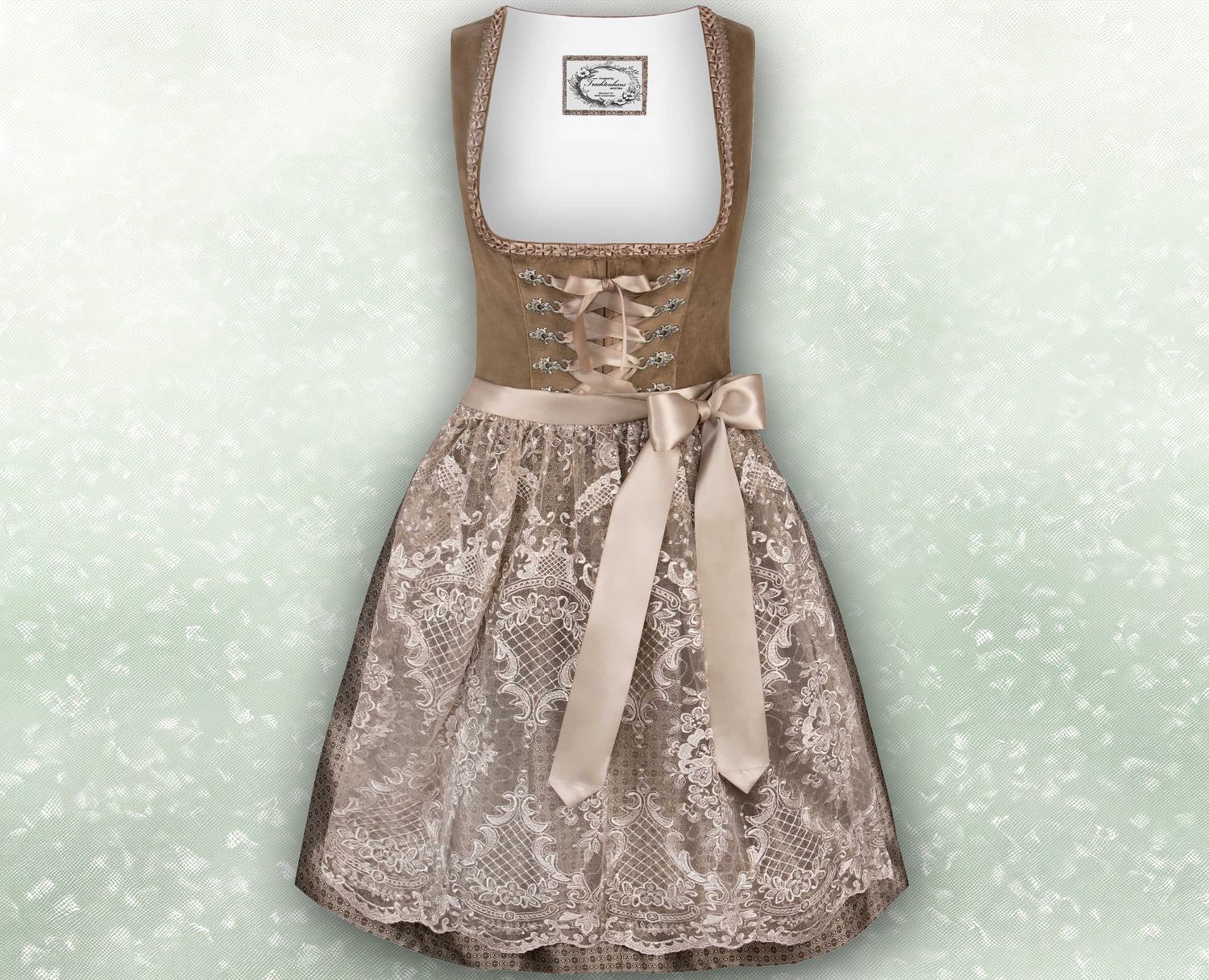 Dirndl &quot;Juno&quot; taupe / mit diesem Dirndl machen Sie immer eine gute Figur