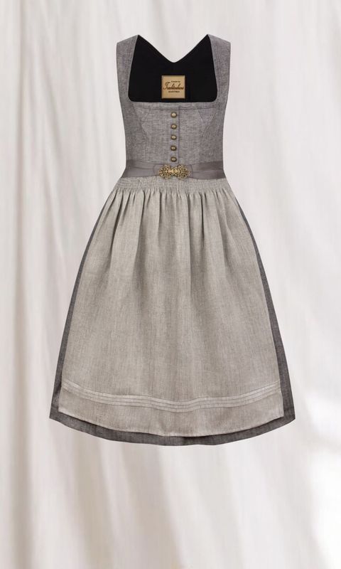 graue Dirndl 70-96 cm